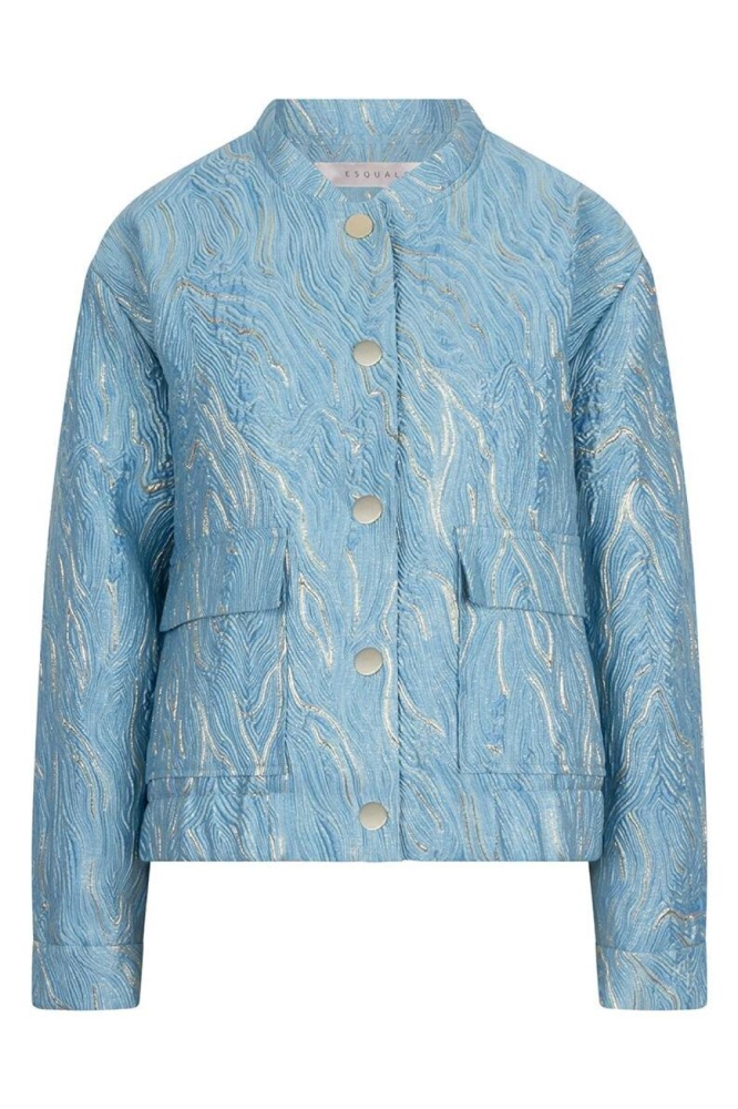 JACKET BOMBER JACQUARD SP25 19021 600 Blue